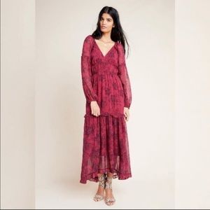 RARE NWT ANTHROPOLOGIE Annabella Tiered Maxi Dress